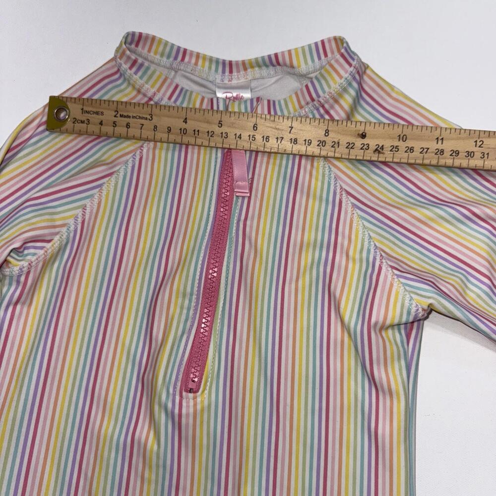 Ruffle‎ Butts Pink Striped Preppy Designer 1 Piece Bathing Suit SwimSuit Size 8 - Picture 7 of 14
